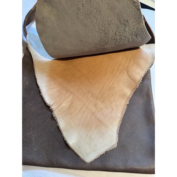 Leather & Cowhide Shoulder Bag With Rustic Country Engraving On Flap For Western - Picture 6 of 16